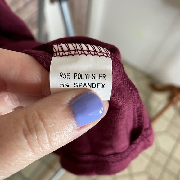Burgundy Babydoll Tee - Picture 6 of 7